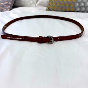 Club Monaco slim  brown belt with metal accents